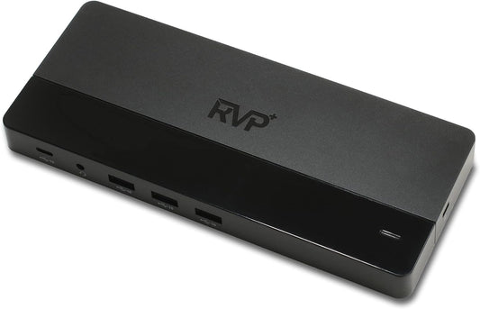 RVP+ Dual Monitor USB C Hub (USB C Dock) with Dual 4K DisplayPort, 2X USB 2.0, Ethernet, and 100W Charging - Thunderbolt 4 / USB4 / Thunderbolt 3 Port - (RVP-022818)