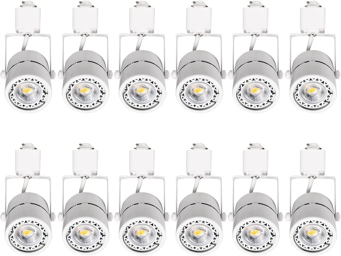 10W H Track Light Heads,Dimmable LED Track Light Fixtures for Accent Retail Artwork, Linear Track Light H Type -4000K Daylight 120V 24 Angle Halo Type CRI90+ 12 Pack (White)