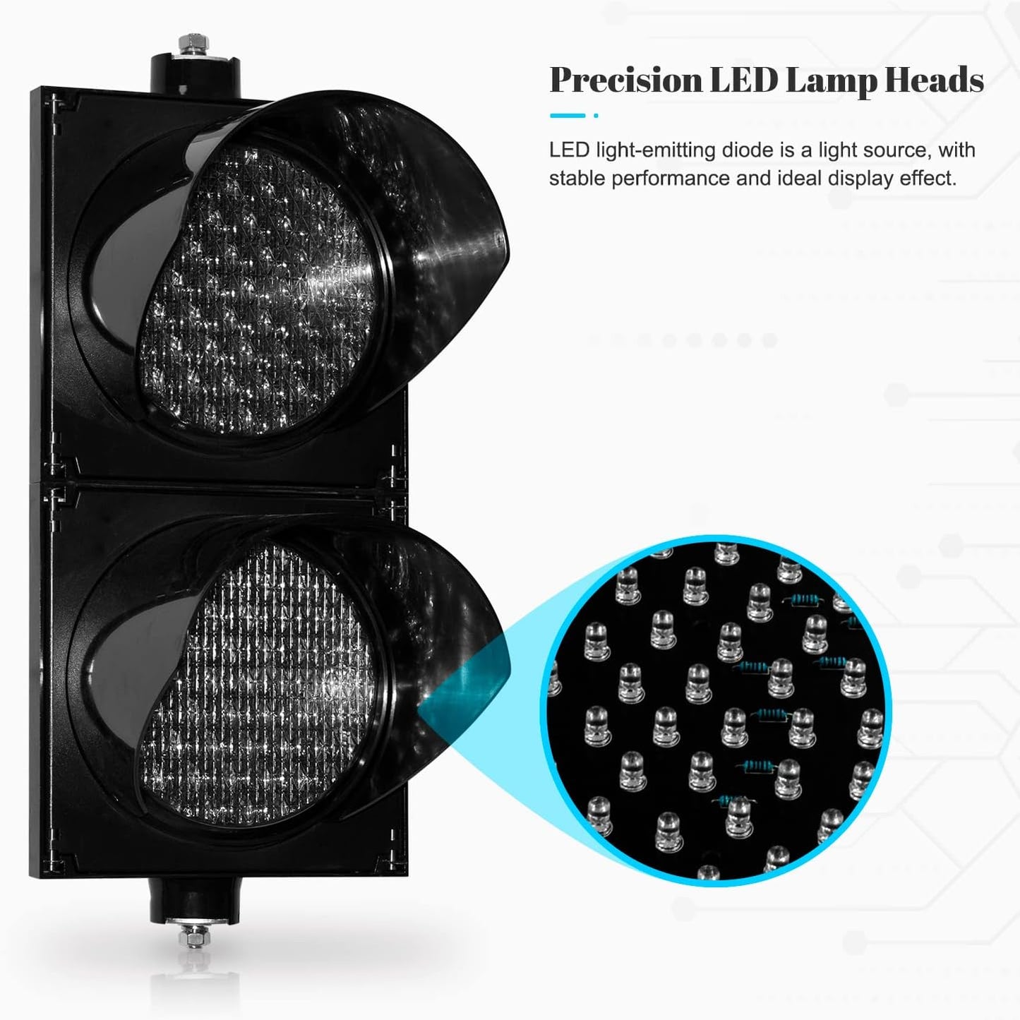 BBMi AC85-265V Red/Yellow 200mm(8inch) Traffic Light, Stop and Go Light, Led Traffic Signal Light, PC Housing Outdoor Waterproof IP65 Industrial,