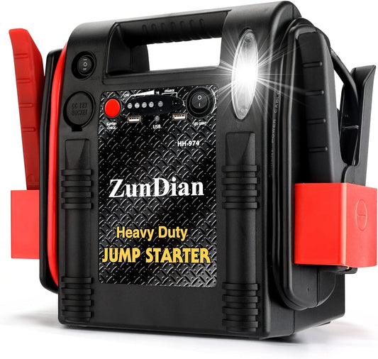 ZunDian 12V/24V Jump Starter 2500/1200 Peak Amp