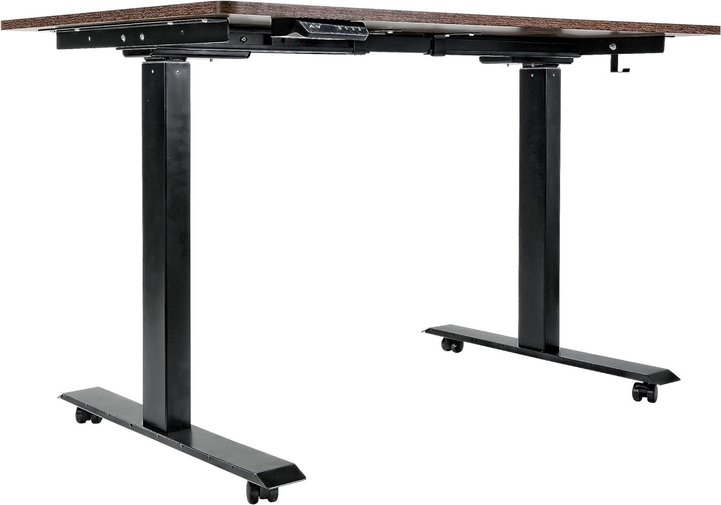 SuperHandy Standing Desk Adjustable Height (48'' x 30''), 3 Memory Presets - Large Electric Sit-Stand Adjustable Height up to 49'' - Rustic Wood