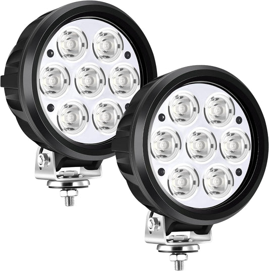 Audak 2Pcs 70W Spot Beam 6 Inch Round LED Work Light Driving Lights Spotlights for Off Road 4x4 Pickup Truck