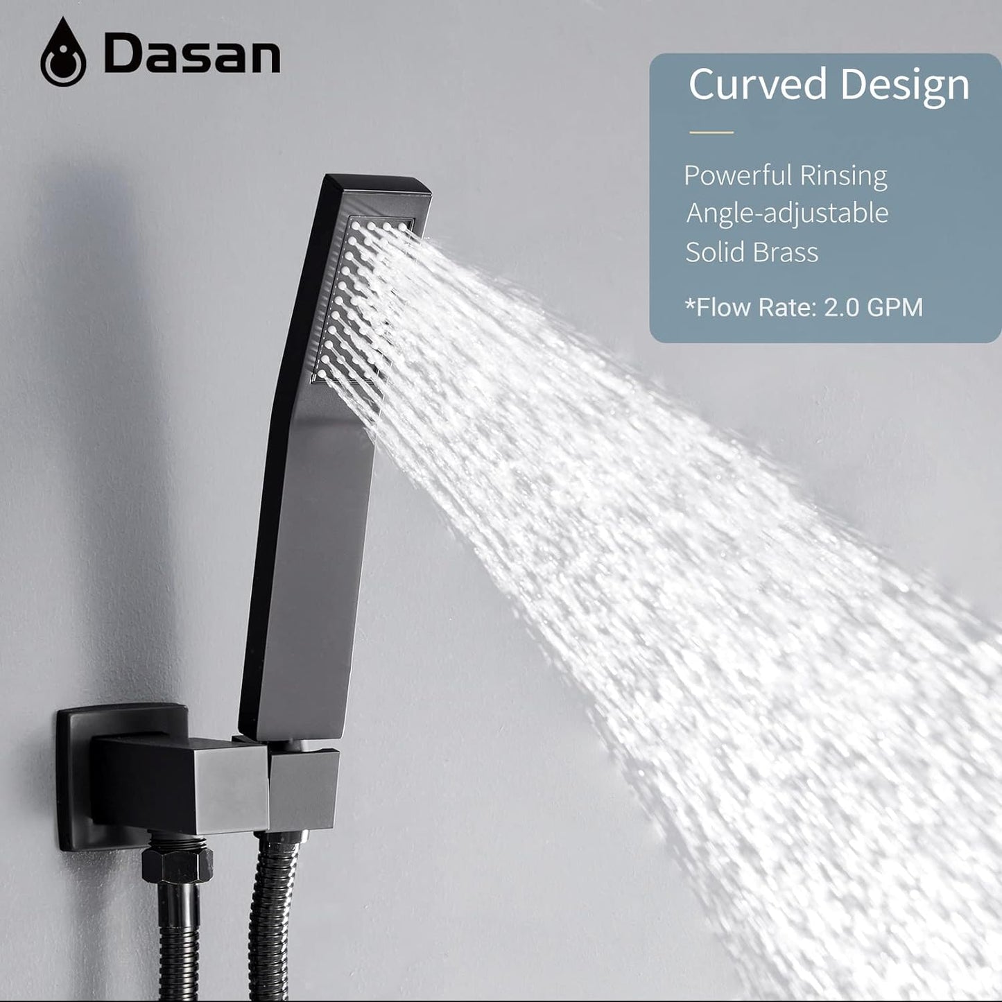 DASAN Tub Shower Faucets Sets Complete Polished Chrome Bathtub Shower System with Tub Spout, Bathtub Faucet Set Tub and Shower Faucet Combo Trim Kit