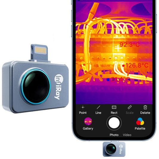 InfiRay P2 Pro Thermal Camera for iOS, 256x192 IR Resolution Thermal Imager for iPhone, 9g Smallest Infrared Thermal Camera, -4 to 1112 Temperature Range