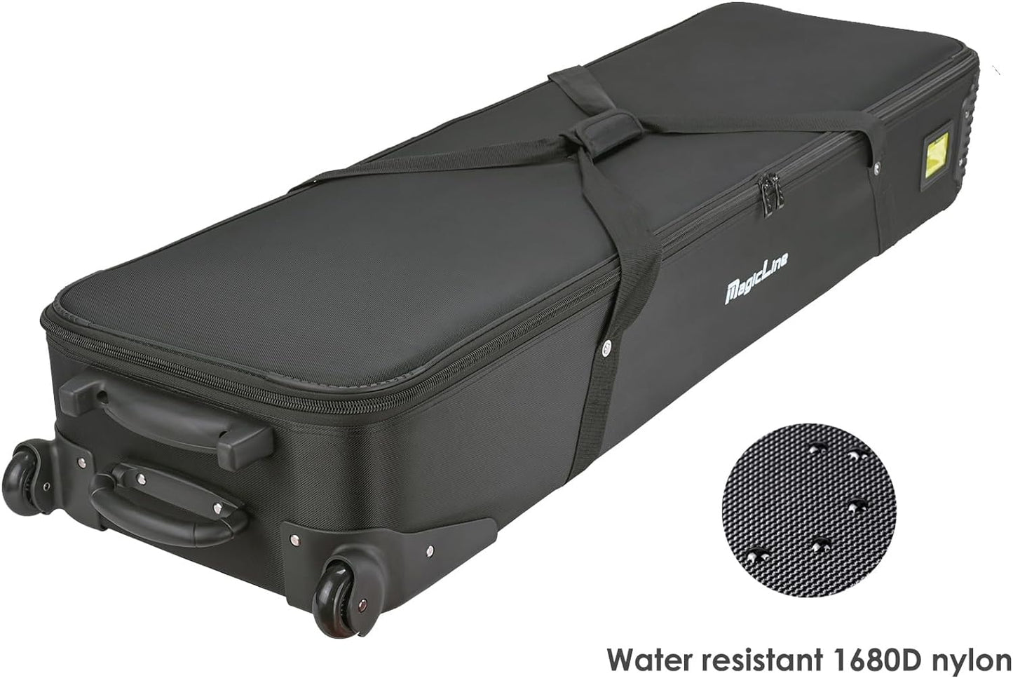 MagicLine Rolling Case for Three&nbsp;C Stands with Removable Base 56.3x15.7x8.7 inch/143x40x22 cm, Studio Trolley Case, Carrying Bag with Wheels for C stands, Light Stands and Tripods