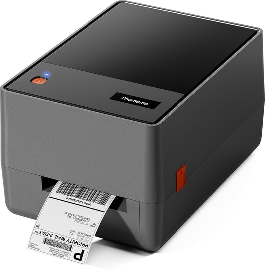 Phomemo 300 dpi Bluetooth Thermal Transfer Desktop Label Printer, 5 IPS, Print for Barcodes, Shipping Label, Print Width of 4 inch- USB, Serial, Ethernet Connectivity T310-BT