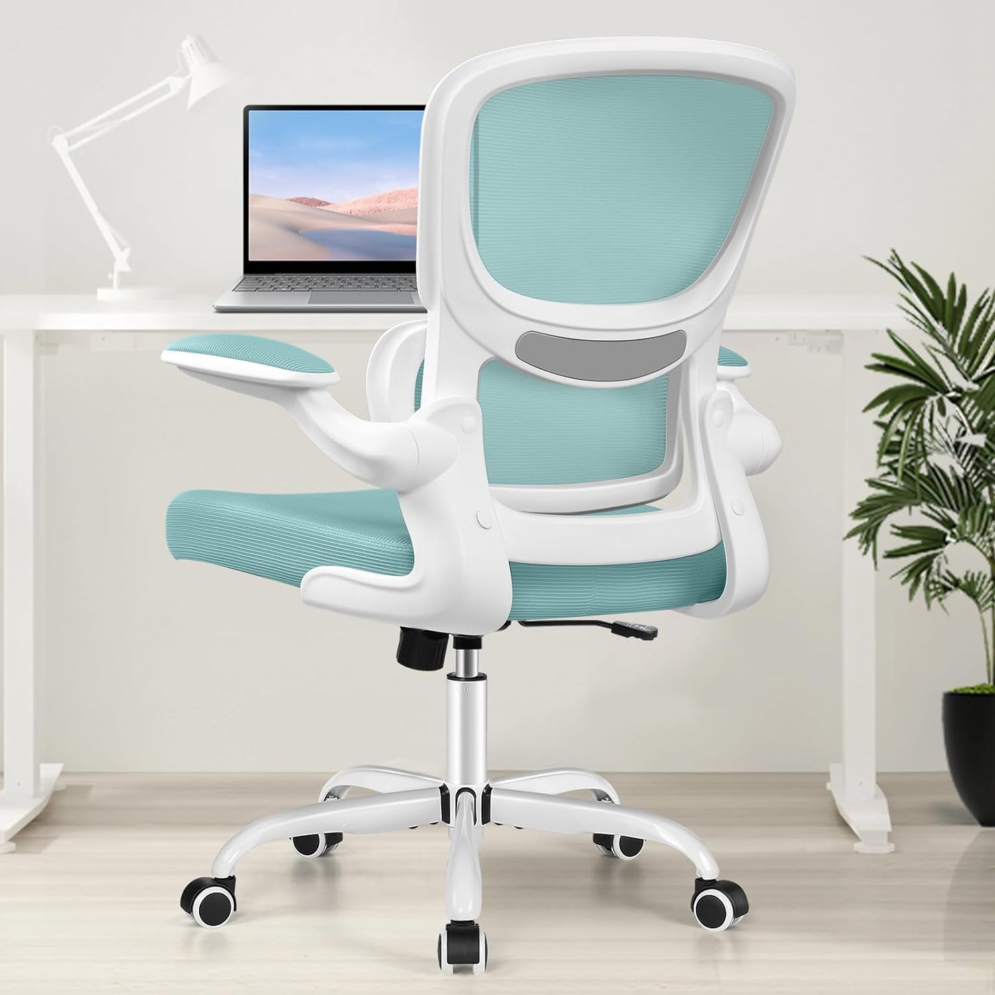 Razzor Office Chair, Ergonomic Desk Chair with Lumbar Support and Adjustable Armrests, Breathable Mesh Mid Back Computer Chair, Reclining Task Chair