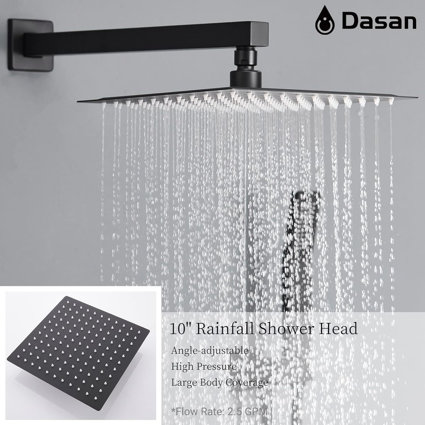 DASAN Tub Shower Faucets Sets Complete Polished Chrome Bathtub Shower System with Tub Spout, Bathtub Faucet Set Tub and Shower Faucet Combo Trim Kit