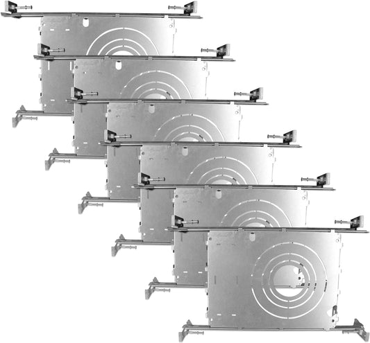 OHLECTRIC New Construction Mounting Plate| 2- 3- 3.5- 4 Inch LED Recessed Lighting Kits| Extendable Hanger Bars, ETL Listed |Perfect for Ceilings (Pack of 6)
