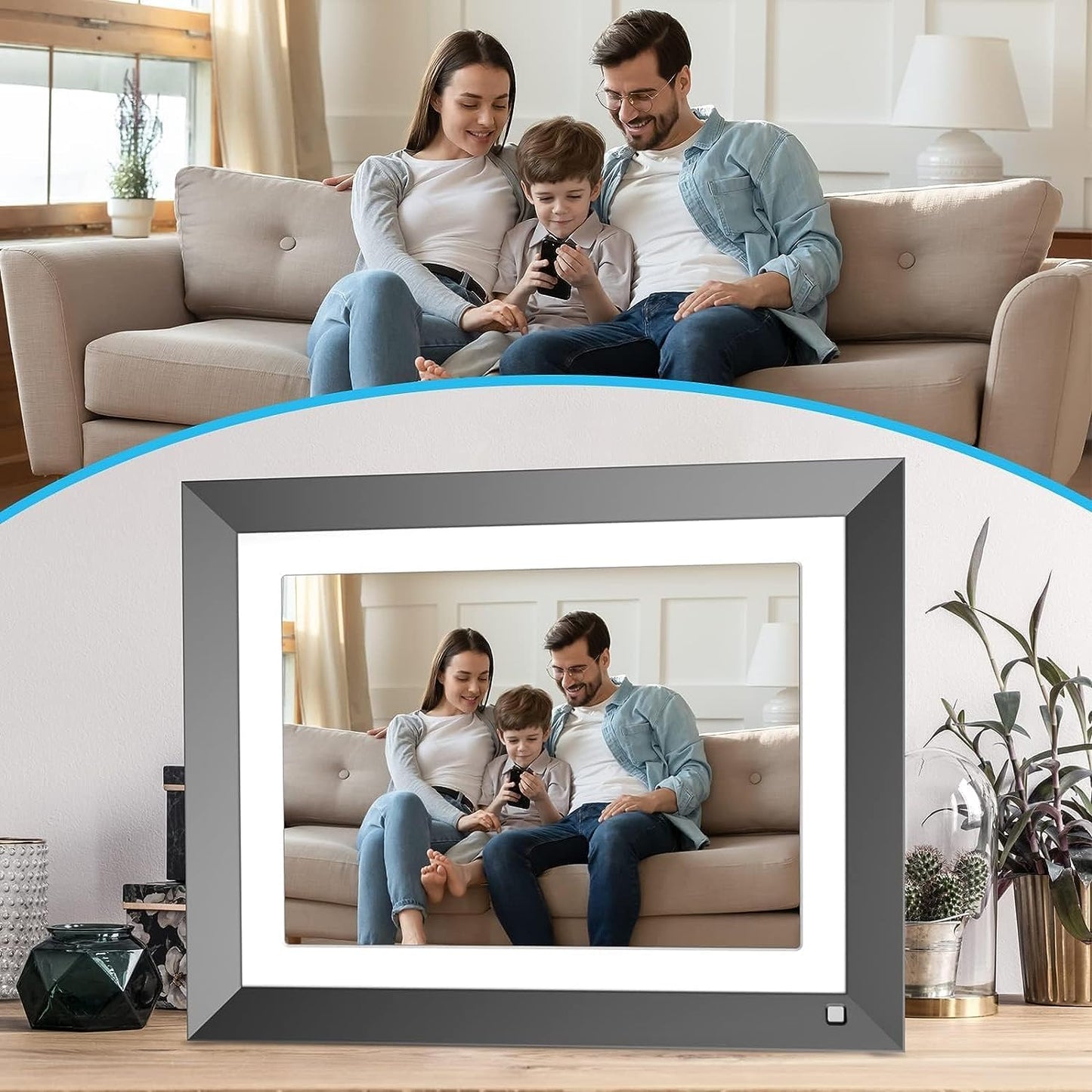 11-inch Smart Digital Photo Frame - FULLJA 32GB Dual-WiFi 2K Digital Picture Frame, Motion Sensor, Full Function, Simply Sharing Photos and Videos via App/Email, Unlimited Cloud Storage