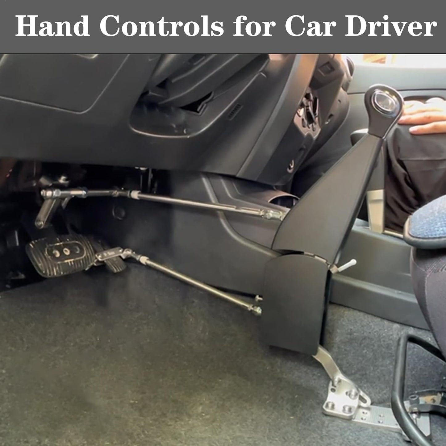 Loveso Universal Hand Controls for Disabled Drivers Handicap Driver Hand Controls Disabled Driving Hand Controls Aid Equipment/Brake Pedals Assist High-end Device Kit
