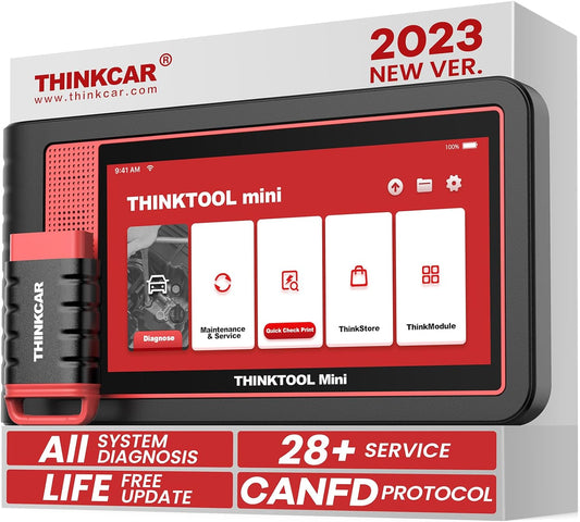 Thinktool Mini 2 All System Diagnostic Tool 28 Services, Bi-Directional Scan Tool Diagnostic Scanner ECU Coding/Active Test/Free Lifetime Update, Upgraded of Thinktool Mini/CANFD