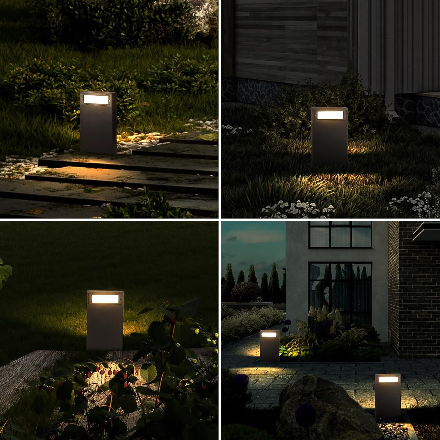 MVBT Modern Landscape Path Light, Outdoor 24-inch Waterproof Aluminum LED Luxury 3000K Driveway 120V Lighting for Garden Lawn Patio Courtyard Walkway